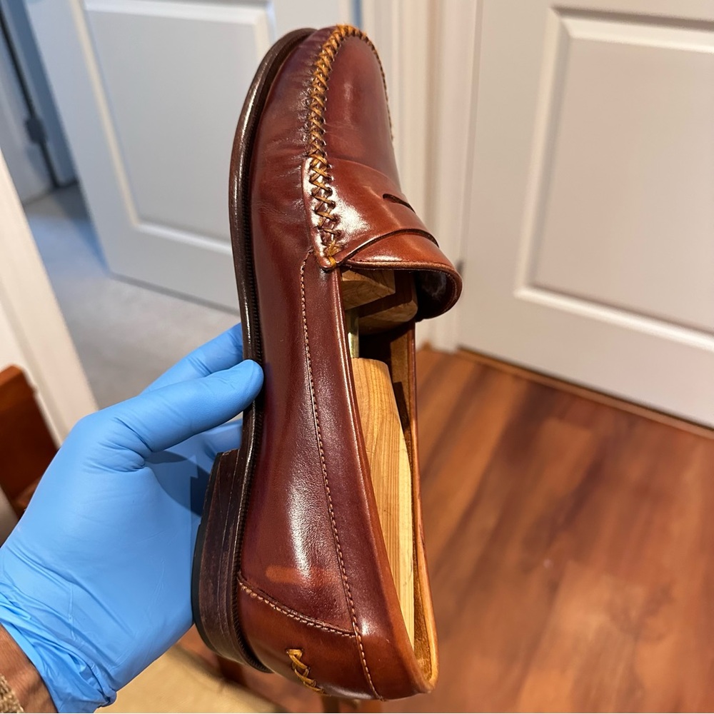 Nordstrom Men's Brown Leather Penny Loafers - Picture 9 of 14